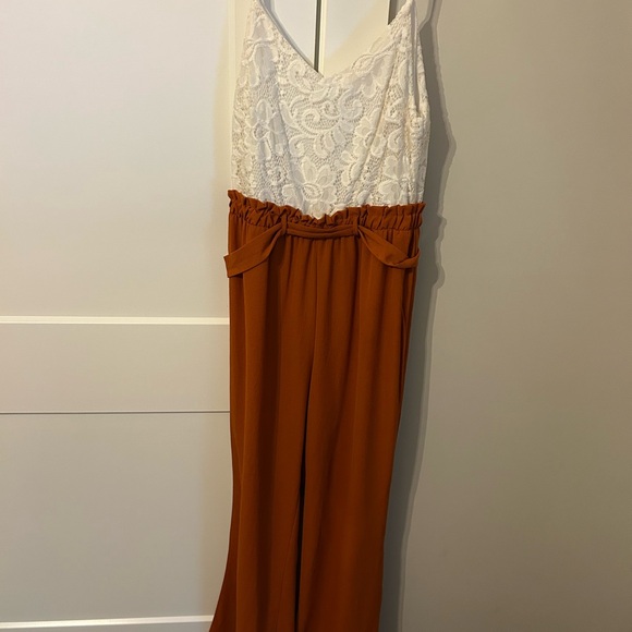 Miami Terracotta Wide-Leg Pants. Body suit - Picture 2 of 4